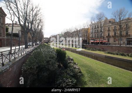 Les Rives de la Bassa à Perpignan Stockfoto