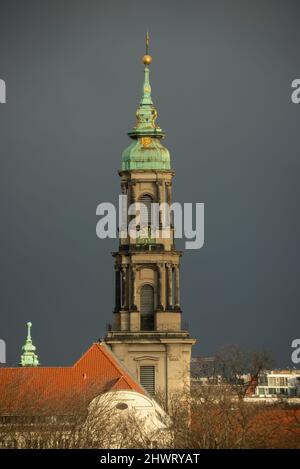 Spire der Hagia Sophia Kirche in Berlin, Deutschland. Stockfoto