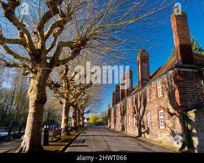 Saint Helen's Wharf, ein bekannter Schönheitsort an der Themse, in Abingdon M7 Stockfoto