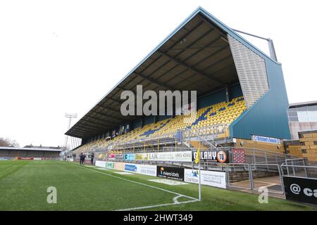 Gesamtansicht der ersten Runde des Emirates FA Cup zwischen Torquay United und Crawley Town in Plainmoor, Torquay. 08. November 2020 Stockfoto