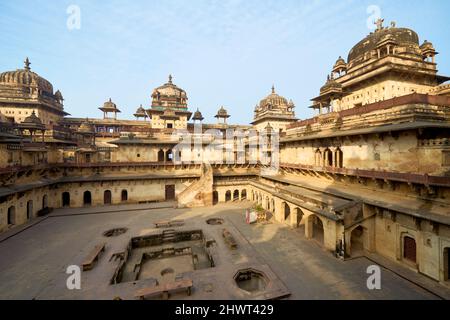 Indien Madhya Pradesh Orchha. Der Fort Complex Stockfoto