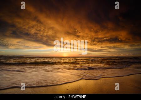 Sonnenaufgang über dem Pazifik in Australien Stockfoto