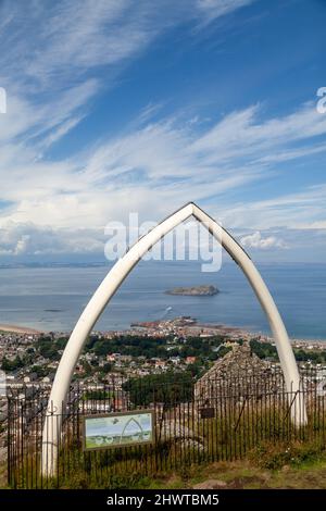 Der Blick von der Spitze des North Berwick Gesetz East Lothian Schottland. Stockfoto