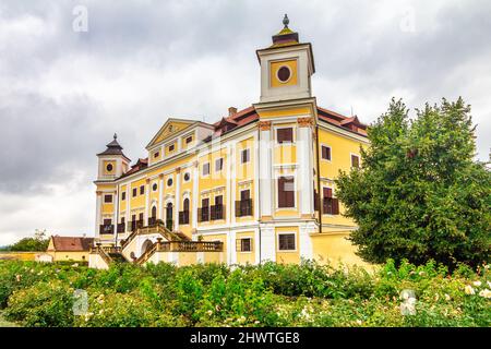 Barockschloss Milotice in Südmähren, Tschechien, Europa. Stockfoto