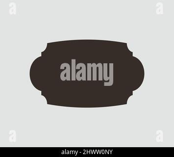 Hochzeitsrahmen. Mailbox Monogram Basic Shape, Monogram Frame leerer Frame Label Vektorvorlage. Stock Vektor