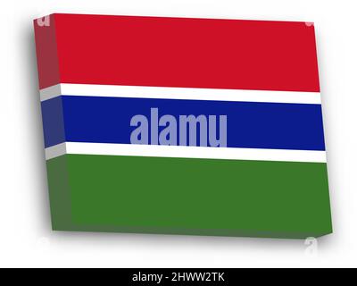 3D Vektorflagge von Gambia Stock Vektor