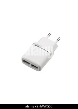 Elektrische und USB-Stecker. Einsatz, Ausrüstung. Elektrischer Adapter An Usb-Anschluss. Stockfoto