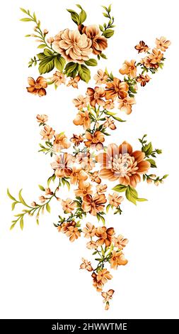 Blumenmuster Design floralen seamless botanischen tropischen Bakkground Stockfoto