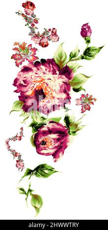 Blumenmuster Design floralen seamless botanischen tropischen Bakkground Stockfoto