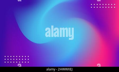 Regenbogen gewellte Fantasy-Hintergrund. Holografische Darstellung in rosa und blauen Farben. Heller, farbenfroher Himmel. Vektor. Stock Vektor