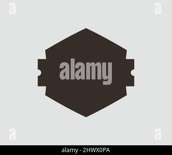 Hochzeitsrahmen. Mailbox Monogram Basic Shape, Monogram Frame leerer Frame Label Vektorvorlage. Stock Vektor
