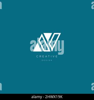 Buchstabenbuchstaben Initialen Monogramm Logo AV Stock Vektor