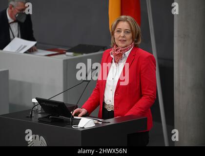 Berlin, Deutschland. 13.. Februar 2022. Bärbel Bas, SPD, Bundestagspräsidentin. Quelle: Bernd von Jutrczenka/dpa/Alamy Live News Stockfoto