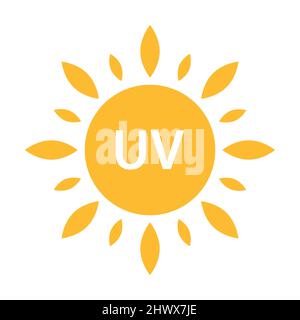 UV-Strahlung Symbol Vektor Solar-UV-Licht Symbol für Grafik-Design, Logo, Website, Social Media, mobile App, UI-Abbildung. Stock Vektor