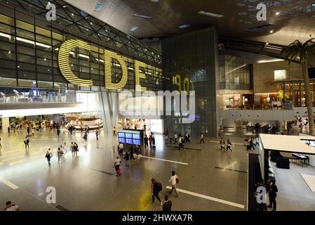 Der schöne Hamad International Airport in Katar. Stockfoto