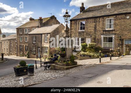 Dobcross-Platz Stockfoto
