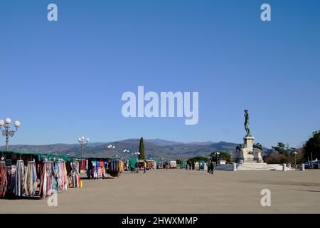 Piazzale Michelangelo in Florenz Italien Stockfoto