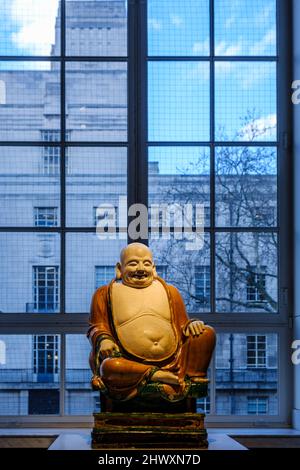 Steingut Figur von Budai, 1486, Henan, China, Britisches Museum, London, England, Großbritannien Stockfoto