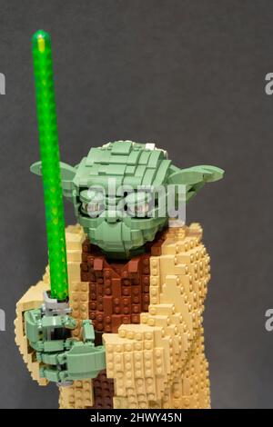 LEGO Star Wars Yoda Master Jedi Stockfoto