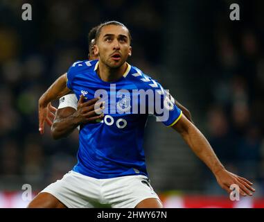 LONDON, England - 07. MÄRZ: Evertons Dominic Calvert-Lewin während der Premier League zwischen Tottenham Hotspur und Everton im Tottenham Hotspur Stadion , Stockfoto