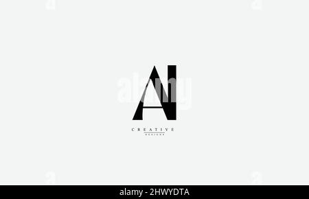 Buchstabenbuchstaben Initialen Monogramm-Logo AI IA A i Stock Vektor