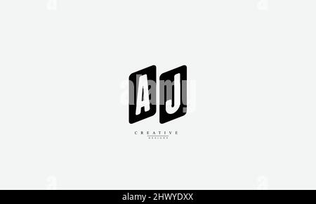 Buchstabenbuchstaben Initialen Monogramm-Logo AJ ja A J Stock Vektor