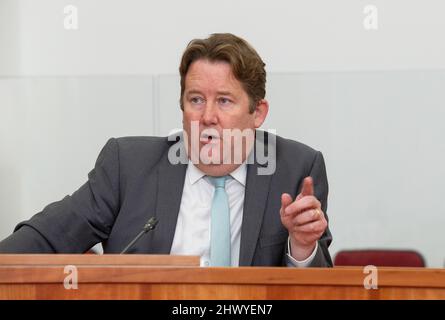 Darragh O’Brien, Minister für Wohnungswesen, Kommunalverwaltung und Kulturerbe Stockfoto