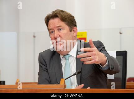 Darragh O’Brien, Minister für Wohnungswesen, Kommunalverwaltung und Kulturerbe Stockfoto