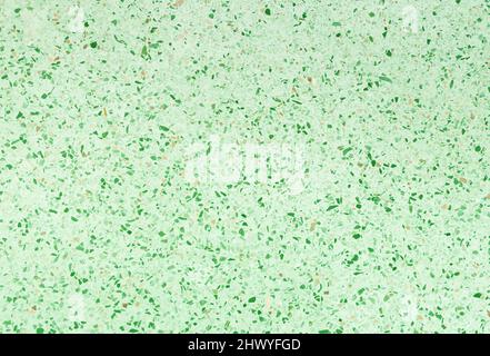 Terrazzo-Boden oder Marmor grün. Poliert Stein Textur schön für Hintergrund Muster Wand und Farbe schön mit Copy Space Text hinzufügen Stockfoto