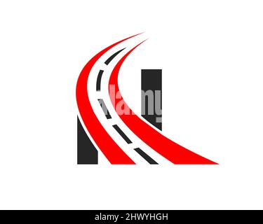 Transportlogo mit N-Letter-Konzept. N Design-Vorlage für Straßenlogos Stock Vektor