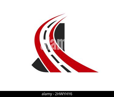 Transportlogo mit J-Letter-Konzept. J Design-Vorlage für Straßenlogo Stock Vektor