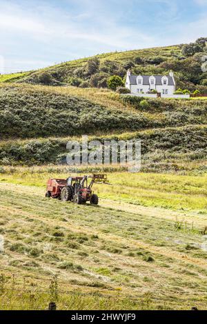 Heumacherei bei Digg im Norden der Isle of Skye, Highland, Schottland, Großbritannien. Stockfoto