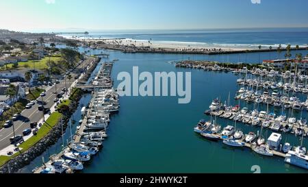 Oceanside, California, USA Marina von oben Stockfoto