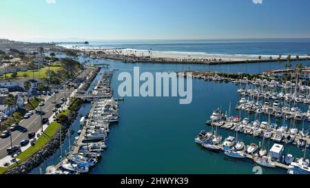 Oceanside, California, USA Marina von oben Stockfoto