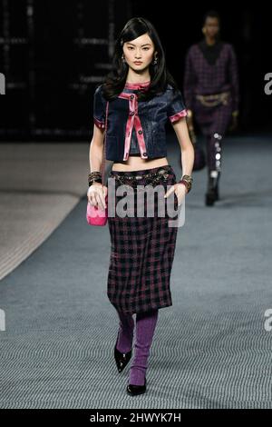 Paris, Frankreich. 08. März 2022. CHANEL Herbst/Winter 2022-23 Start- und Landebahn während der Paris Fashion Week - Paris, Frankreich. 08/03/2022 Credit: dpa/Alamy Live News Stockfoto