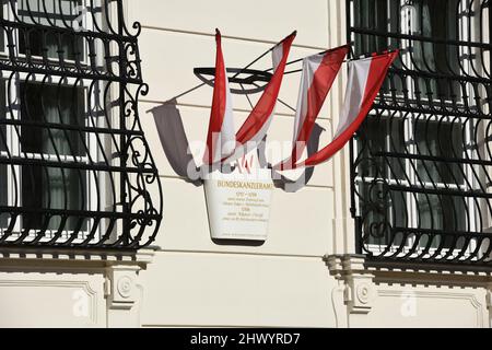 Bundeskanzleramt in Wien, Amtssitz des österreichischen Bundeskanzlers - Bundeskanzleramt in Wien, Amtssitz des Österreichischen Bundeskanzlers Stockfoto