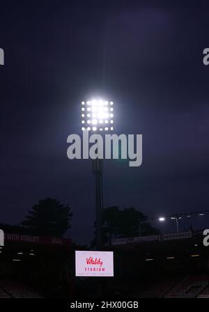 Gesamtansicht des Stadions vor dem Sky Bet Championship-Spiel im Vitality Stadium, Bournemouth. Bilddatum: Dienstag, 8. März 2022. Stockfoto