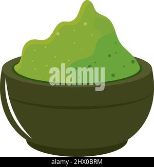 matcha-Tee in einer Schüssel Stock Vektor
