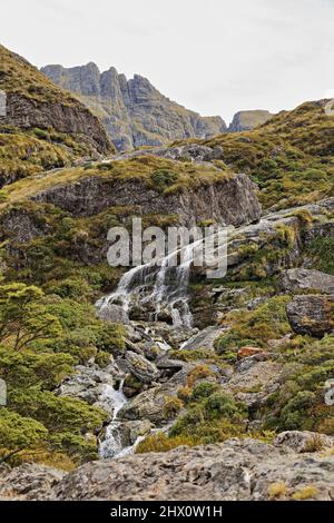 Routeburn Falls Routeburn Track Mount Aspiring National Park Neuseeland Stockfoto