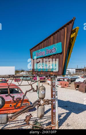 'Drive-in' ist eine Pseudo-Drive-in-Kinoinstallation der Künstler Stefan Ashkenazy, Sean Dale Taylor und Arwen Byrd. Stockfoto