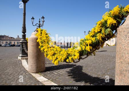 Rom, Italien. 8. März 2022. Blick auf den Quirinale Square am Frauentag (Bild: © Matteo Nardone/Pacific Press via ZUMA Press Wire) Stockfoto