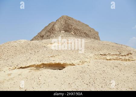 Die Mudbrick-Pyramide von El Lahun aus Ägyptens mittlerem Königreich Stockfoto