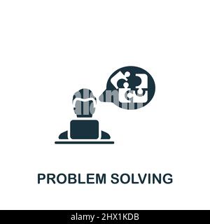 Problemlösungssymbol. Monochromes, einfaches Symbol für Vorlagen, Webdesign und Infografiken Stock Vektor