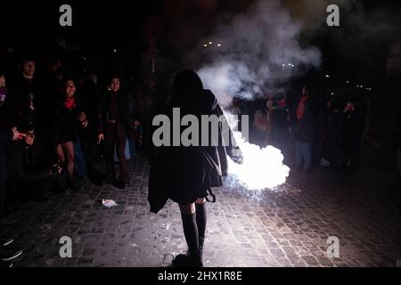 Roma, RM, Italien. 8. März 2022. Demonstration der Non Una Di Meno Bewegung zum Frauentag in Rom (Foto: © Matteo Nardone/Pacific Press via ZUMA Press Wire) Stockfoto