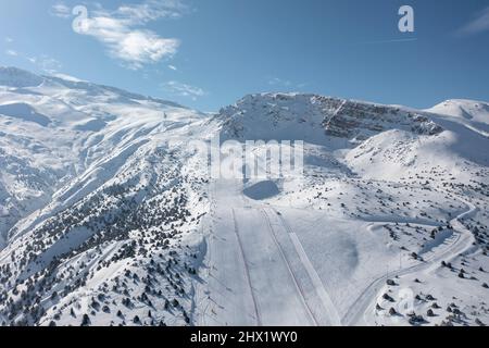 Blick Auf Das Skigebiet Ergan, Erzincan, Türkei Stockfoto