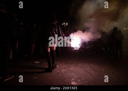 Roma, RM, Italien. 8. März 2022. Demonstration der Non Una Di Meno Bewegung zum Frauentag in Rom (Foto: © Matteo Nardone/Pacific Press via ZUMA Press Wire) Stockfoto