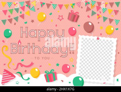 Alles gute zum Geburtstag Grußkarte Vektor Illustration Stock Vektor