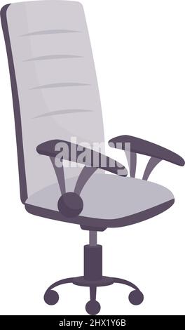 Bürostuhl halb flach Farbe Vektor Objekt Stock Vektor