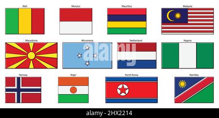 Markierung auf weißem Vektorbild isoliert gesetzt. Stock Vektor