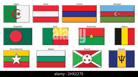 Markierung auf weißem Vektorbild isoliert gesetzt. Stock Vektor